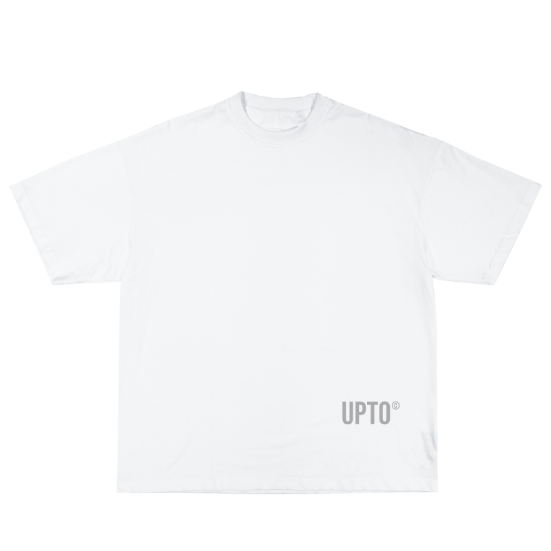 White Upto Boxy Tee